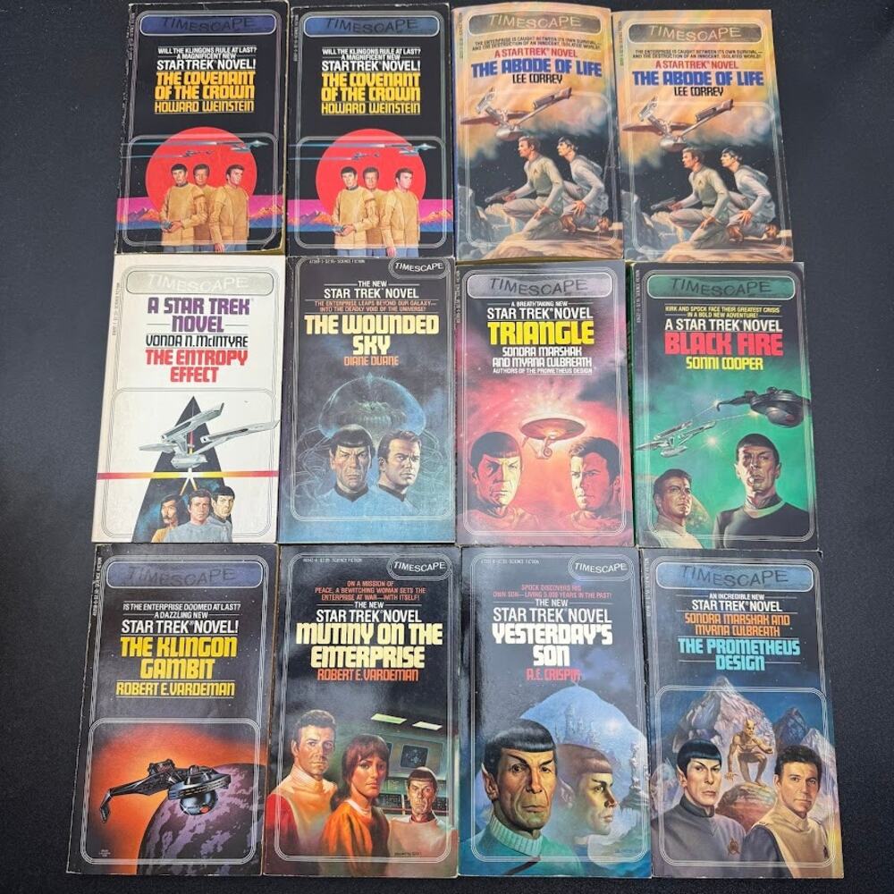 Lot of 12 Vintage Star Trek Timescape Pocket Paperback Novels TOS 1980s